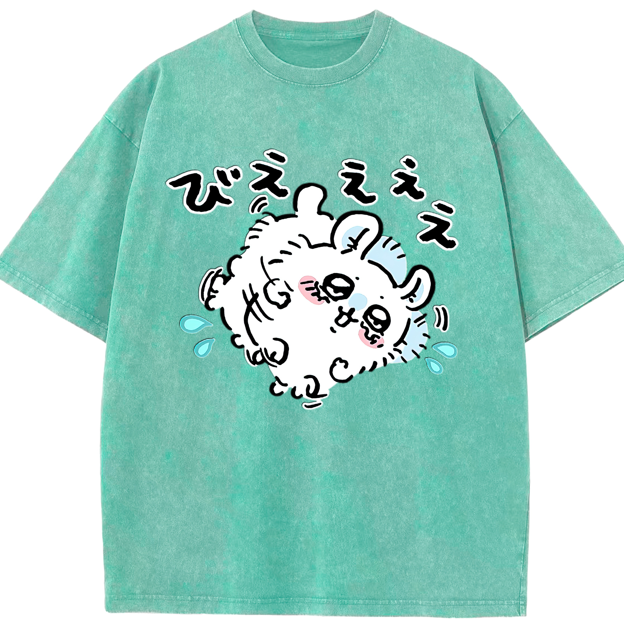 （画像用） ちいかわ モモンガ Chii-kawa Momonga 綿100% ヴィンテージ風 半袖Tシャツ（フロントプリント）
